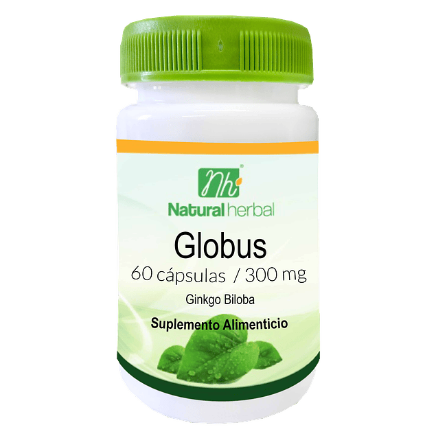 Globus (Ginkgo Biloba) - 60 Cápsulas 300 mg.