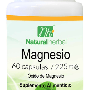 Magnesio - 60 Cápsulas 225 mg.