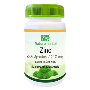 Zinc - 60 Cápsulas 210 mg.