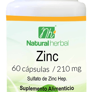Zinc - 60 Cápsulas 210 mg.