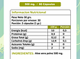 Aloe  - 60 Cápsulas 500 mg.