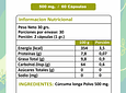 Cúrcuma - 60 Cápsulas 500 mg.