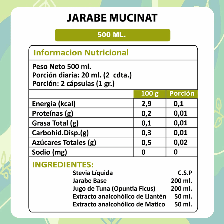 Jarabe Mucinat - 500 ml.   2