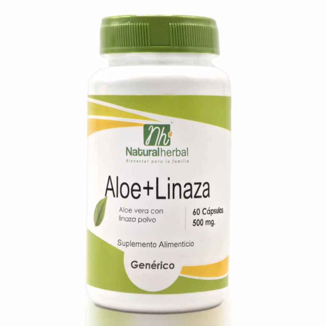 Aloe + Linaza 60 Cápsulas - 500 mg. 1