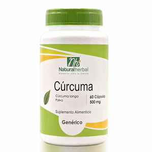 Cúrcuma - 60 Cápsulas 500 mg.