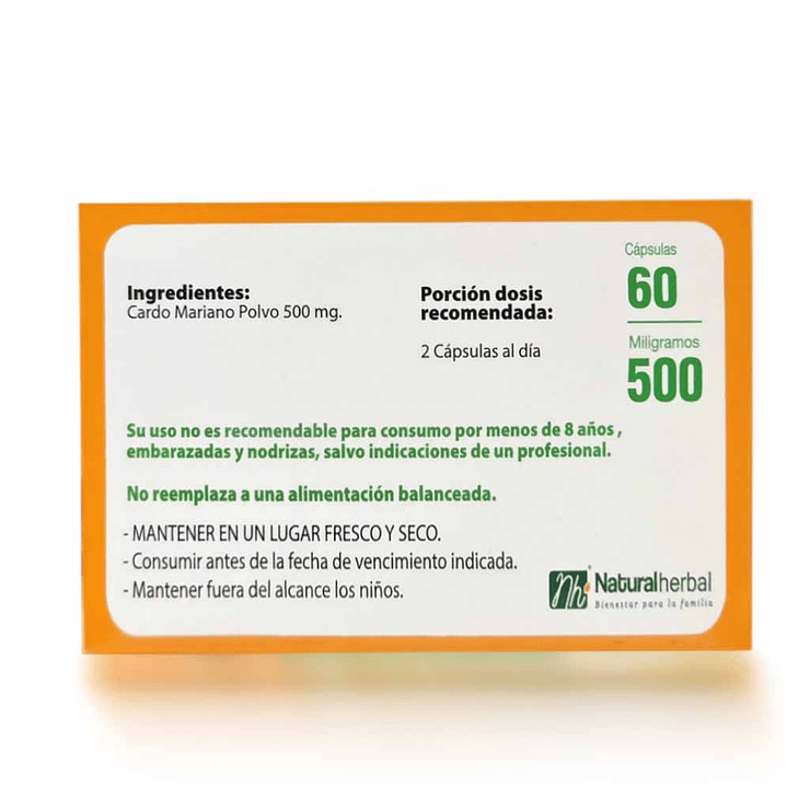 Cardo Mariano - 60 Cápsulas 500 mg. 2