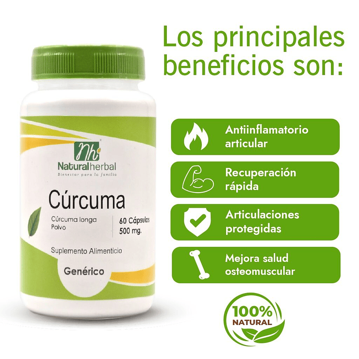 Cúrcuma - 60 Cápsulas 500 mg. 4