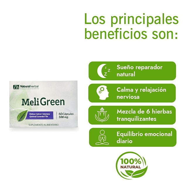Meligreen - 60 Cápsulas 500 mg.