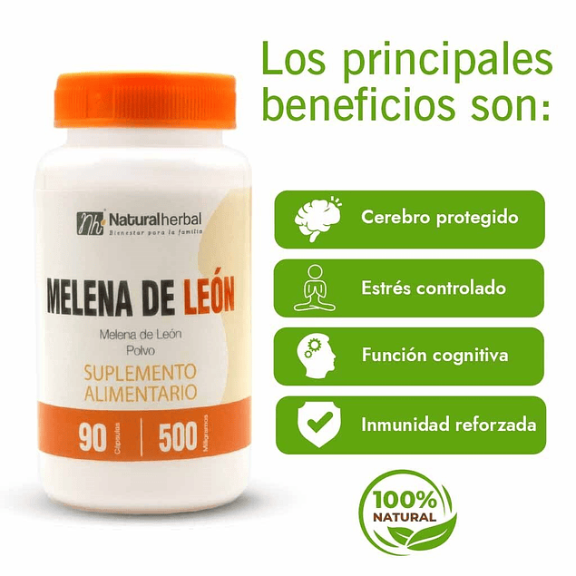 Melena de Leon 90 capsulas 500 mg