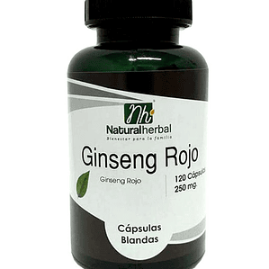 Ginseng Rojo - 120 Cápsulas 250 mg.