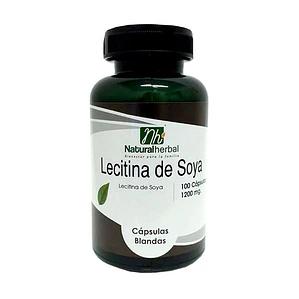 Lecitina de Soya - 100 Cápsulas 1200 mg.