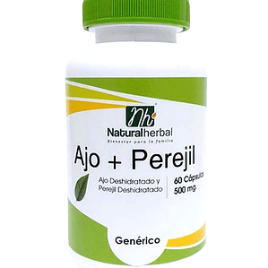 Ajo + Perejil 60 Cápsulas - 500 mg.