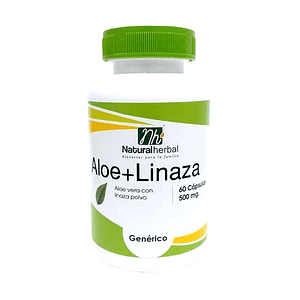Aloe + Linaza 60 Cápsulas - 500 mg.