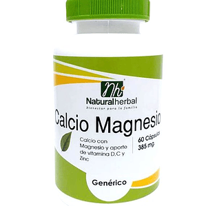 Calcio Magnesio -  60 Cápsulas 385 mg.