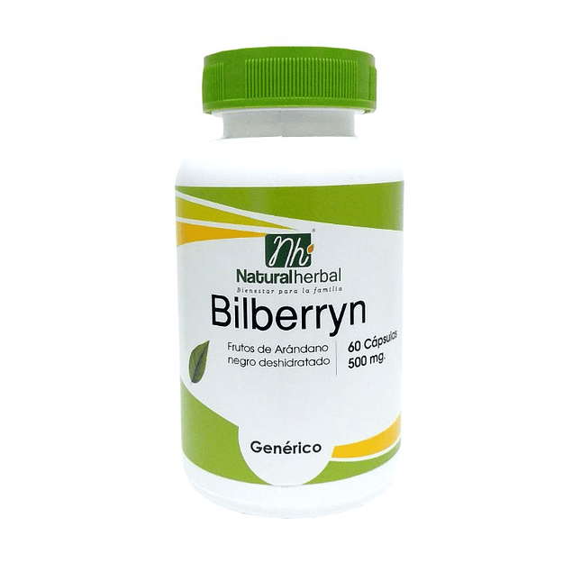 Bilberryn - 60 Cápsulas 500 mg.