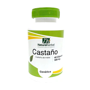 Castaño - 60 Cápsulas 500 mg.