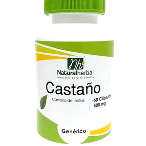 Castaño - 60 Cápsulas 500 mg.
