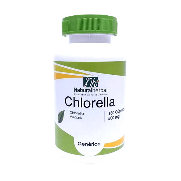 Chlorella 180 Cápsulas 500 mg.