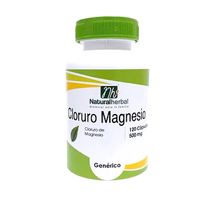 Cloruro de Magnesio - 120 Cápsulas 500 mg