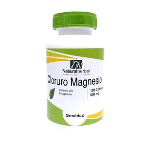 Cloruro de Magnesio - 120 Cápsulas 500 mg