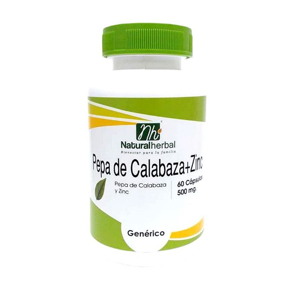 Pepa de Calabaza + Zinc - 60 Cápsulas 500 mg. 1