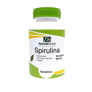 Spirulina - 90 Cápsulas 500 mg.