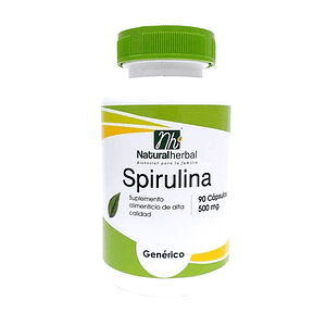 Spirulina - 90 Cápsulas 500 mg.