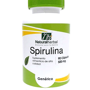 Spirulina - 90 Cápsulas 500 mg.