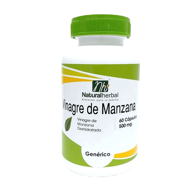 Vinagre Manzana - 60 Cápsulas 500 mg.