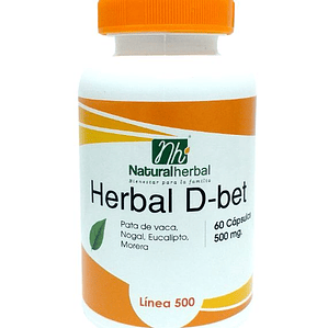 Herbal D-bet 60 Cápsulas - 500 mg.
