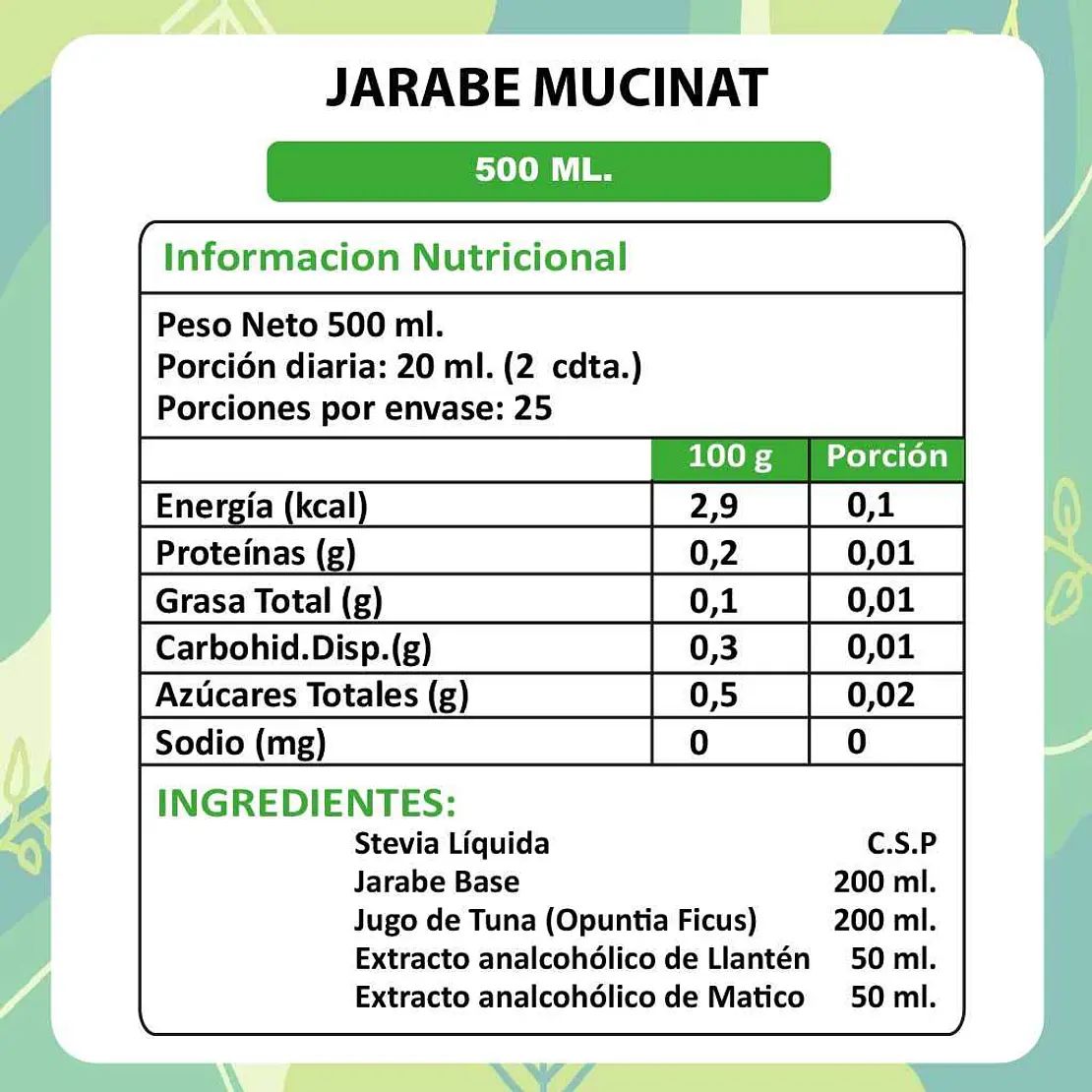 Jarabe Mucinat - 500 ml.   2