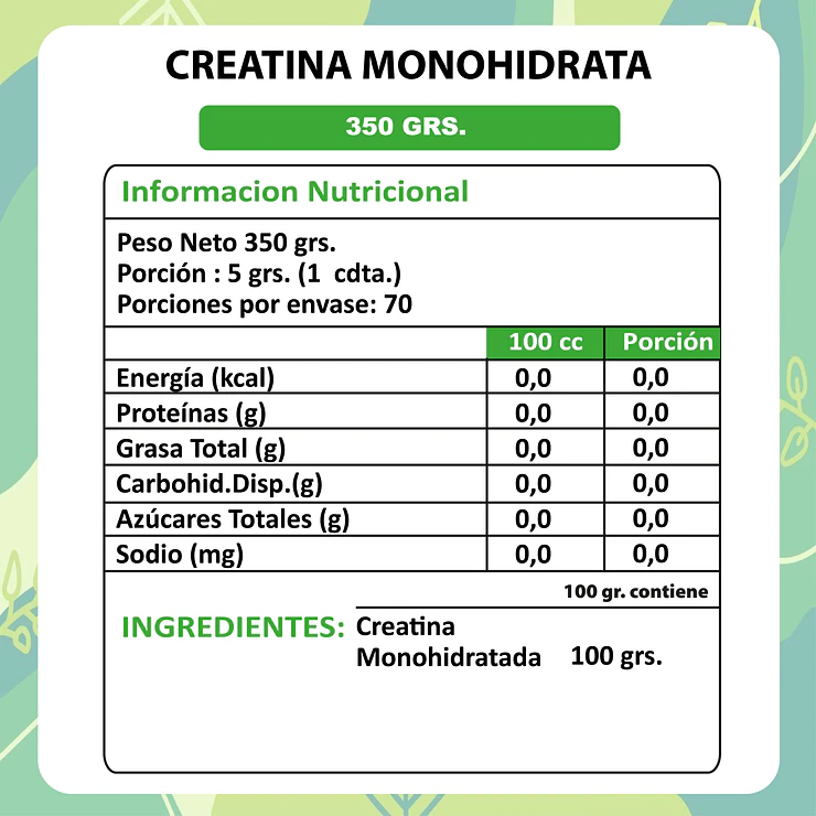 Creatina Monohidratada, 350gr 3