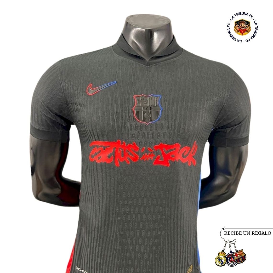 BARCELONA x TRAVIS SCOTT CACTUS JACK NEGRA 2025 EDICIÓN LIMITADA VERSION JUGADOR 1