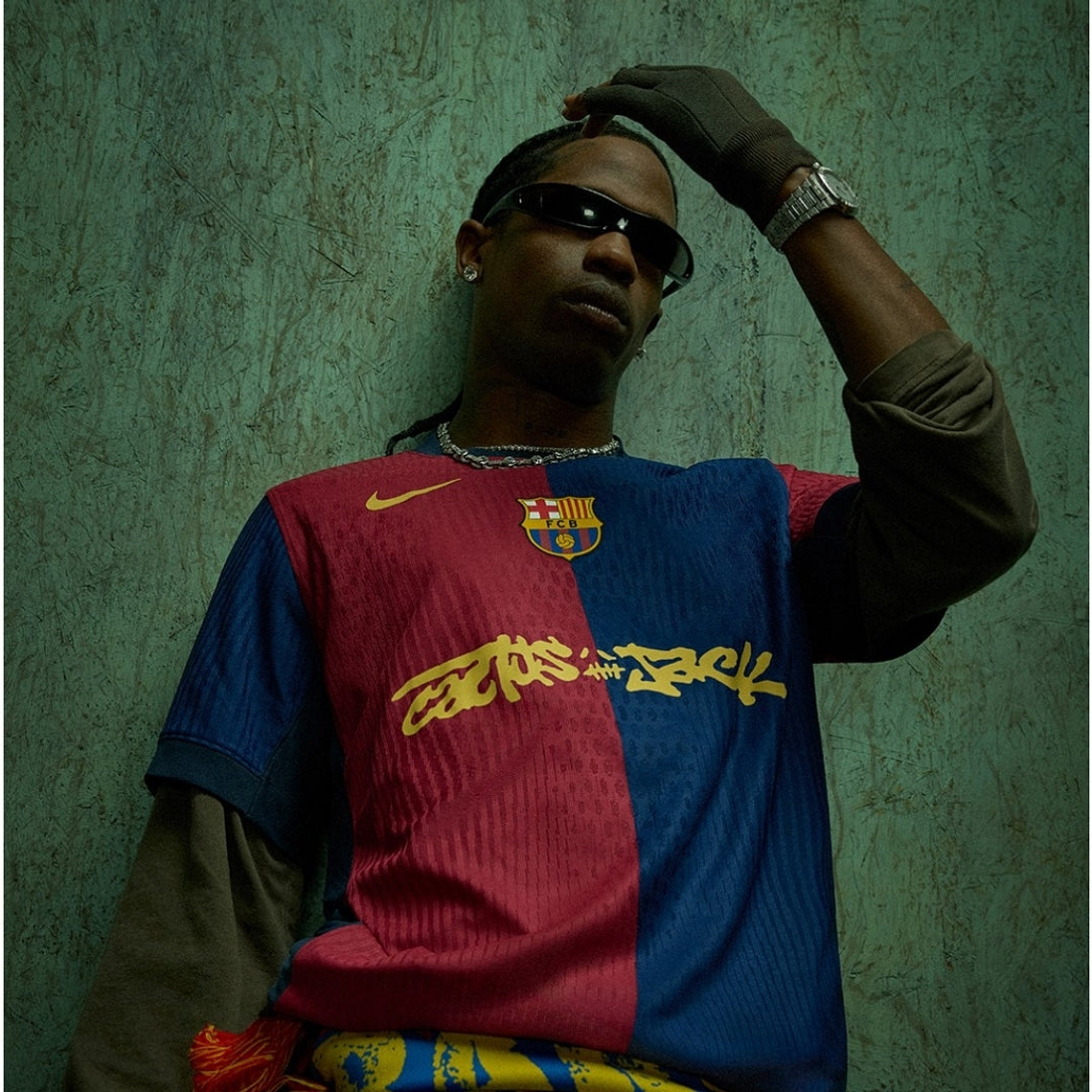 BARCELONA x TRAVIS SCOTT CACTUS JACK 2025 EDICIÓN LIMITADA VERSION JUGADOR (MANGA LARGA) 5