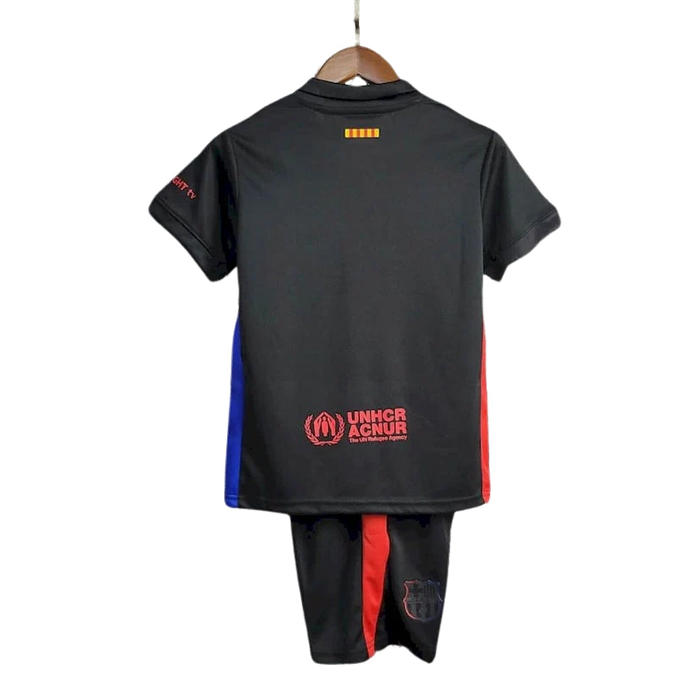 BARCELONA x TRAVIS SCOTT CACTUS JACK NEGRA 2025 EDICIÓN LIMITADA CONJUNTO INFANTIL 2