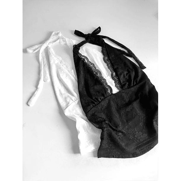 Crop encaje Halter 1