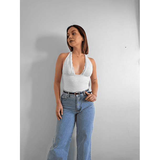 Crop encaje Halter 2