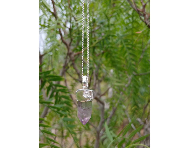 Colgante luna fluorita