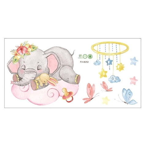 Sticker decoración para habitación babyelefante