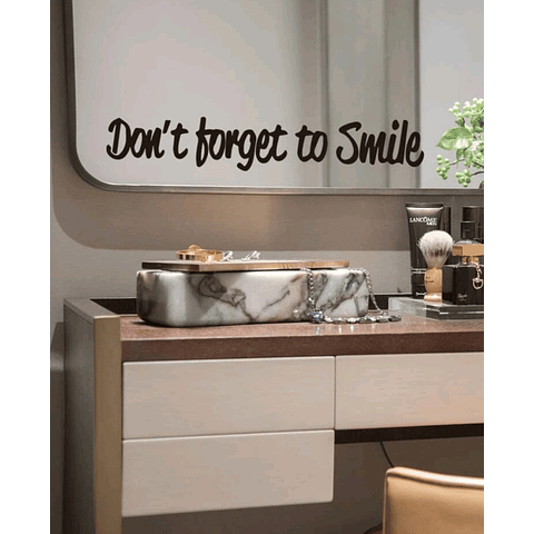 Sticker frase decoración para habitación smile