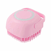 Esponja de silicona para ducha con dispensador rosado