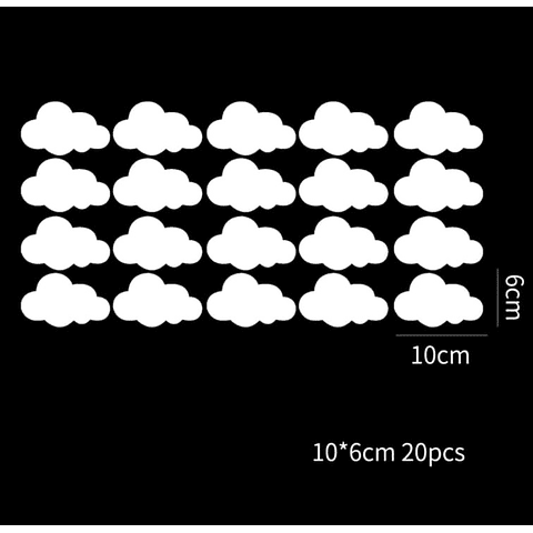 Sticker decoración para habitación Nubes blancas 