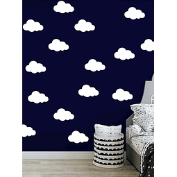 Sticker decoración para habitación Nubes blancas 