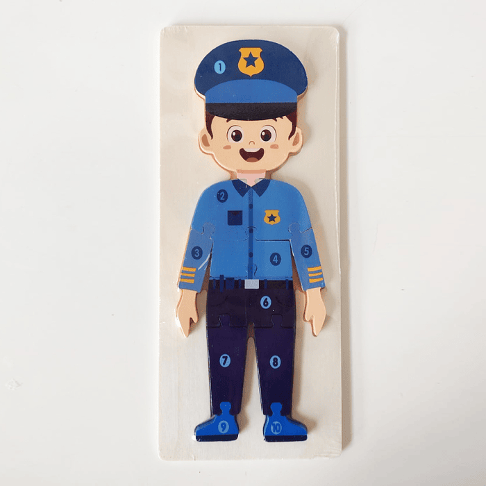 Puzzle de madera Policía (10 piezas)