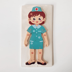 Puzzle de madera Enfermera (10 piezas)