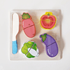 Mini set de frutas de madera para cortar