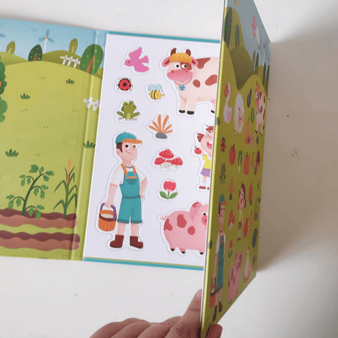 Libro Happy Farm Puzzle con magnéticos