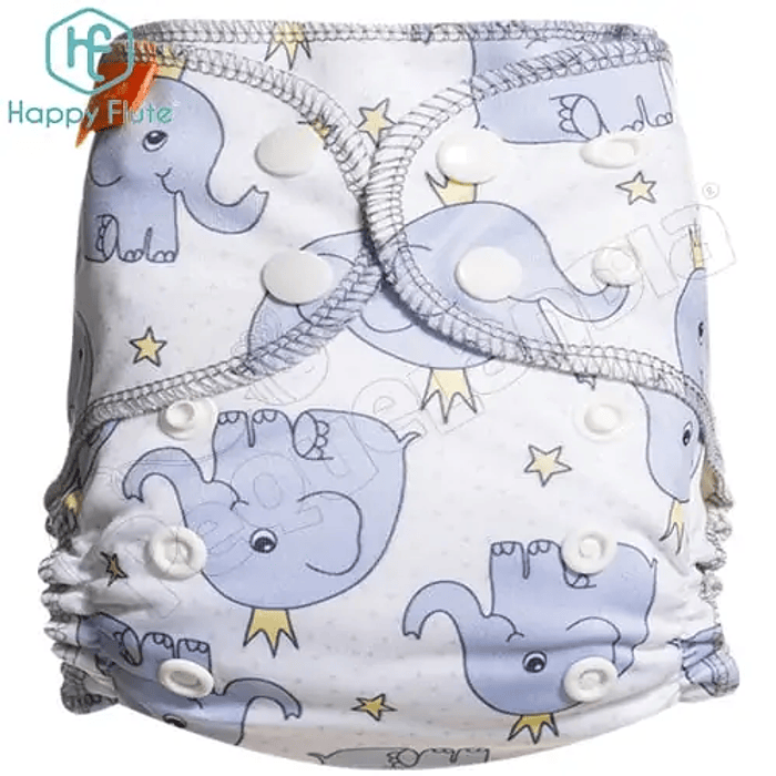 Pañal Recién Nacido HappyFlute 05 - Elefantes
