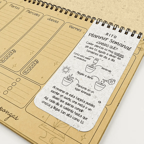 Planner ecológico semanal buenas vibras