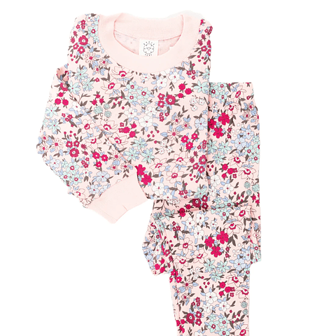Pijama de algodón 2 piezas -Floral Rosado